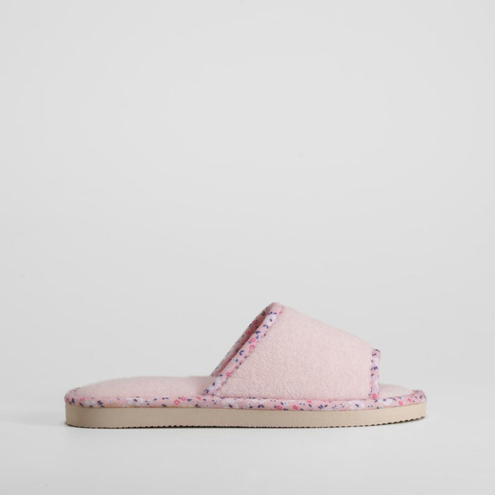 Zapatilla de casa abierta rosa cómoda OLYNE