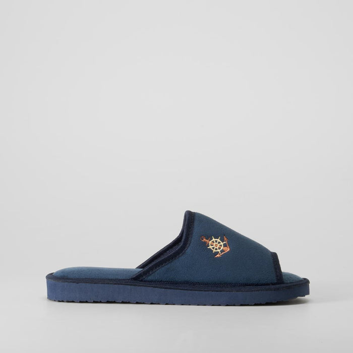 Zapatilla de casa abierta ancla azul OLYNE