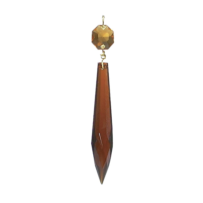 3" Amber U-Drop Prism, ~4-1/4" overall length (55030T)