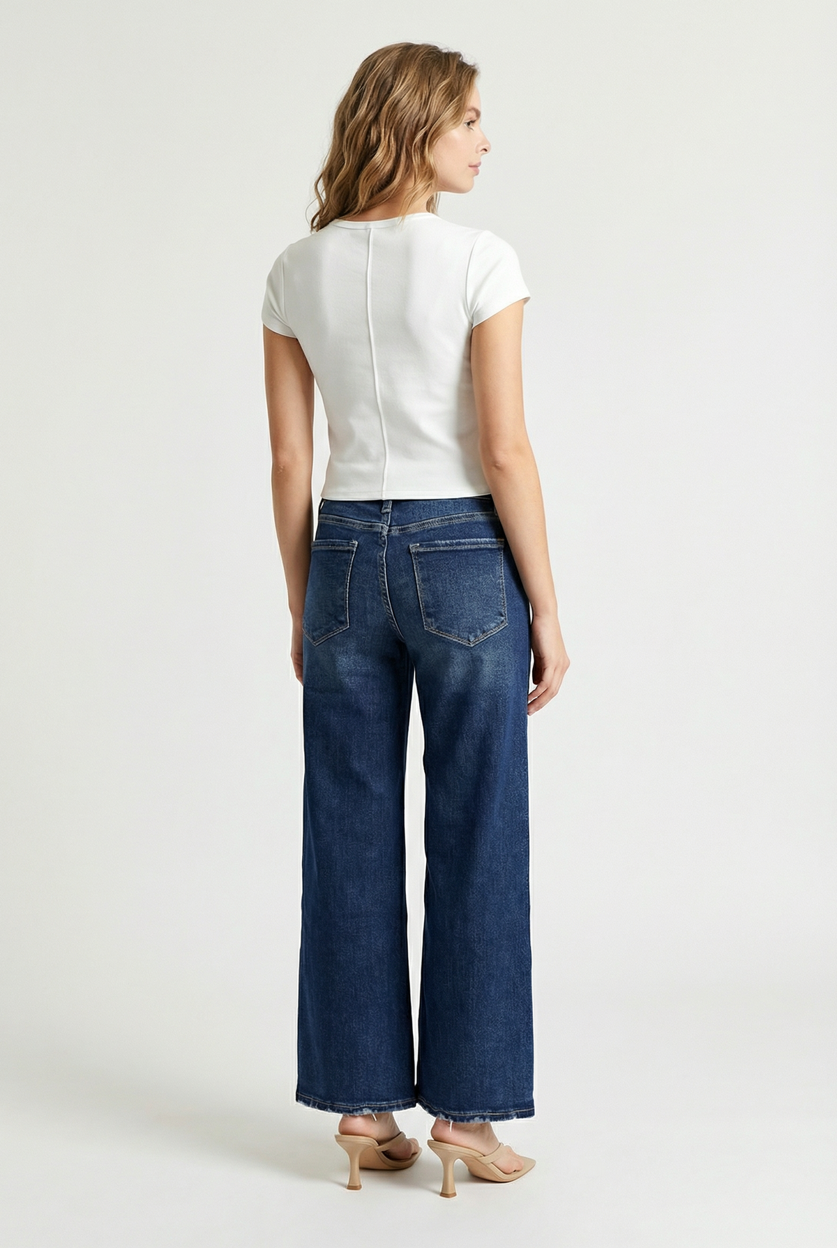 Mid Rise Ankle Wide Leg