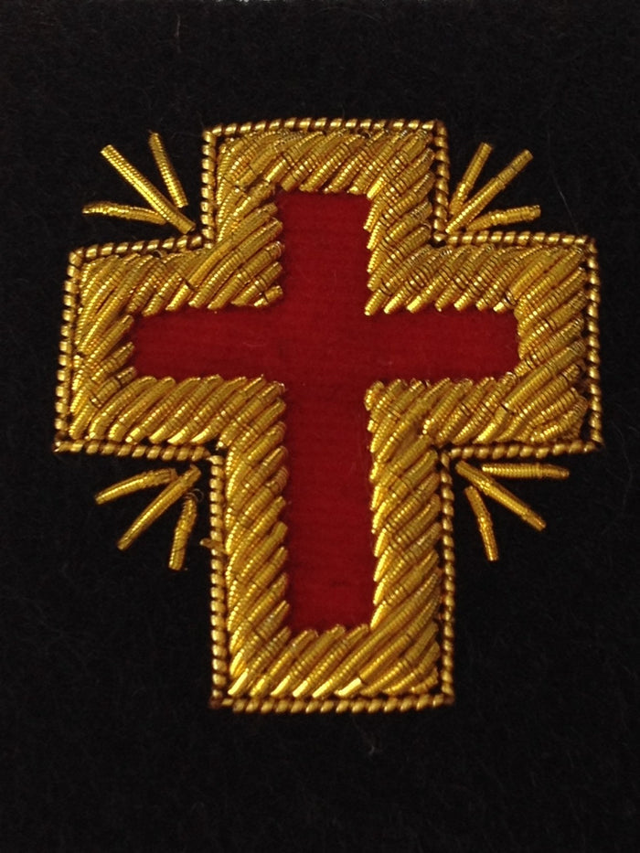 D181PCB-1 Sleeve Cross Past Cmdr 1" BULLION (Pair)