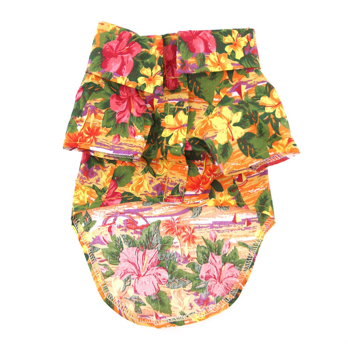 Doggie Design Sunset Hibiscus Hawaiian Camp Shirt