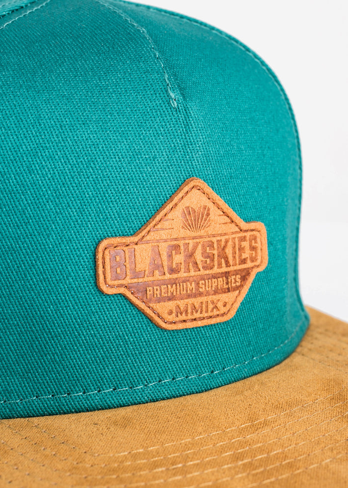 Blackskies-Essentials-Snapback-Cap-Kids-Tealgreen-Brown-Brown-1
