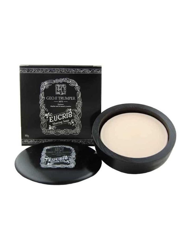 Eucris shaving soap in wooden bowl for grooming