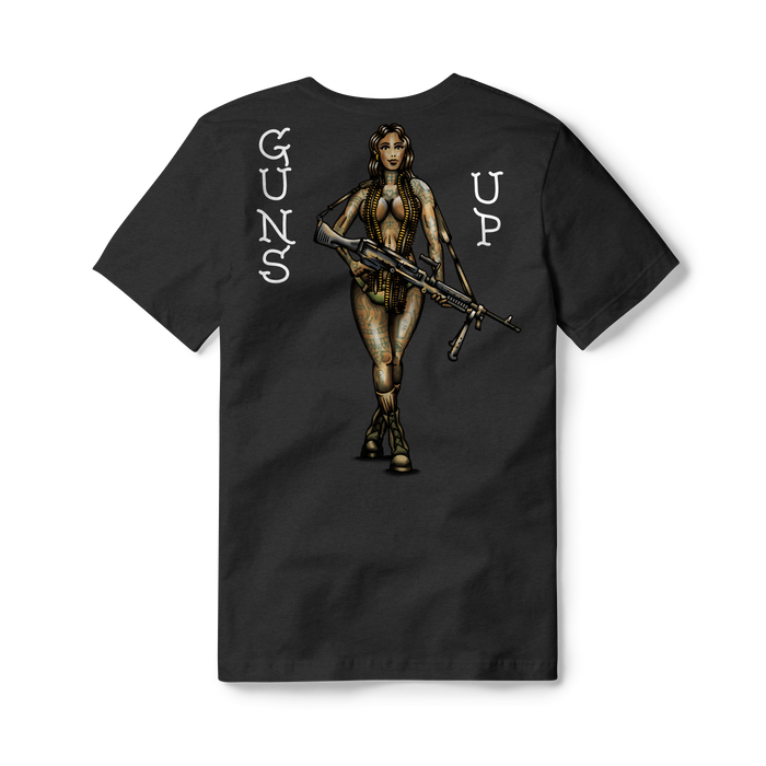 Guns Up Pin Up