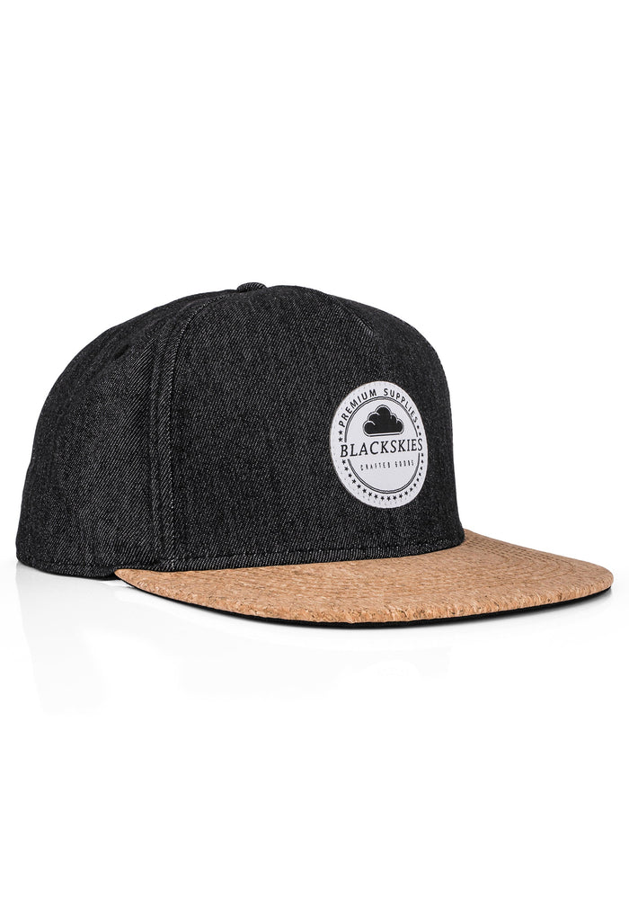 Blackskies-Leviathus-Snapback-Cap-Baseball-Hat-Cork-Denim-3