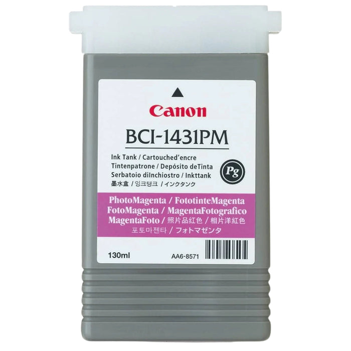 Original Canon BCI-1431PM Photo Magenta Inkjet Cartridge, 8974A001AA