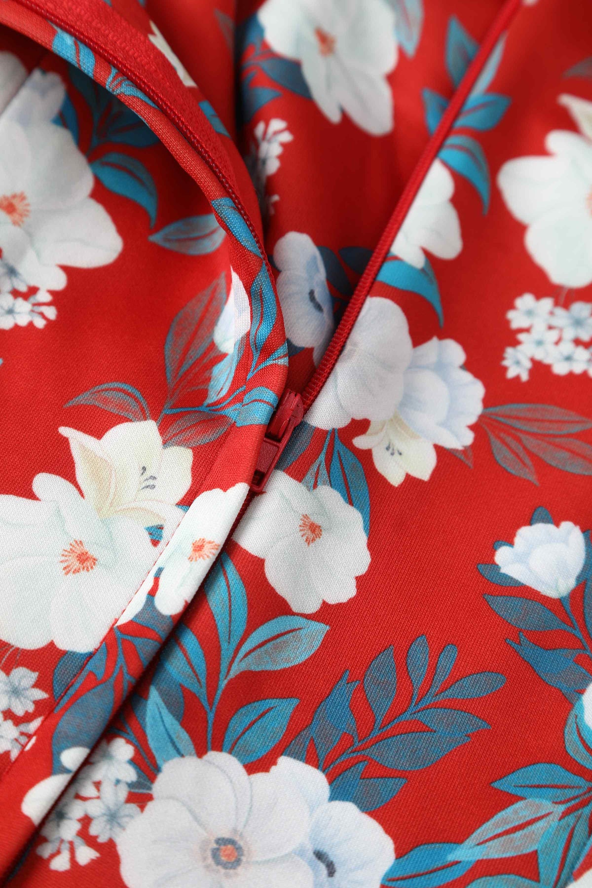 Lily White Rose Off Shoulder Dress In Red