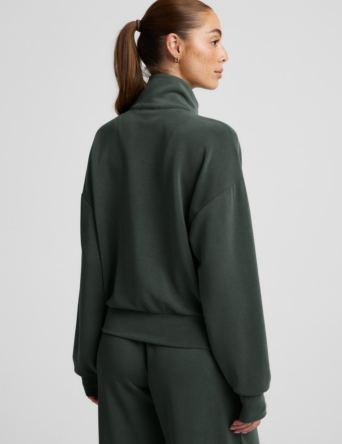 Luxe Sandwash Half Zip Pullover