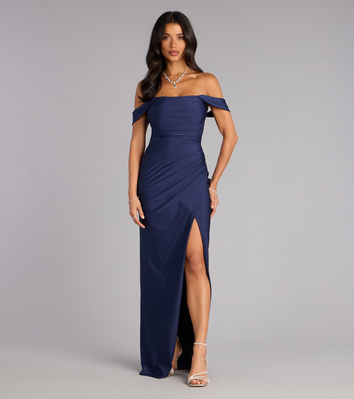 Evelyn Off-The-Shoulder Formal Dress