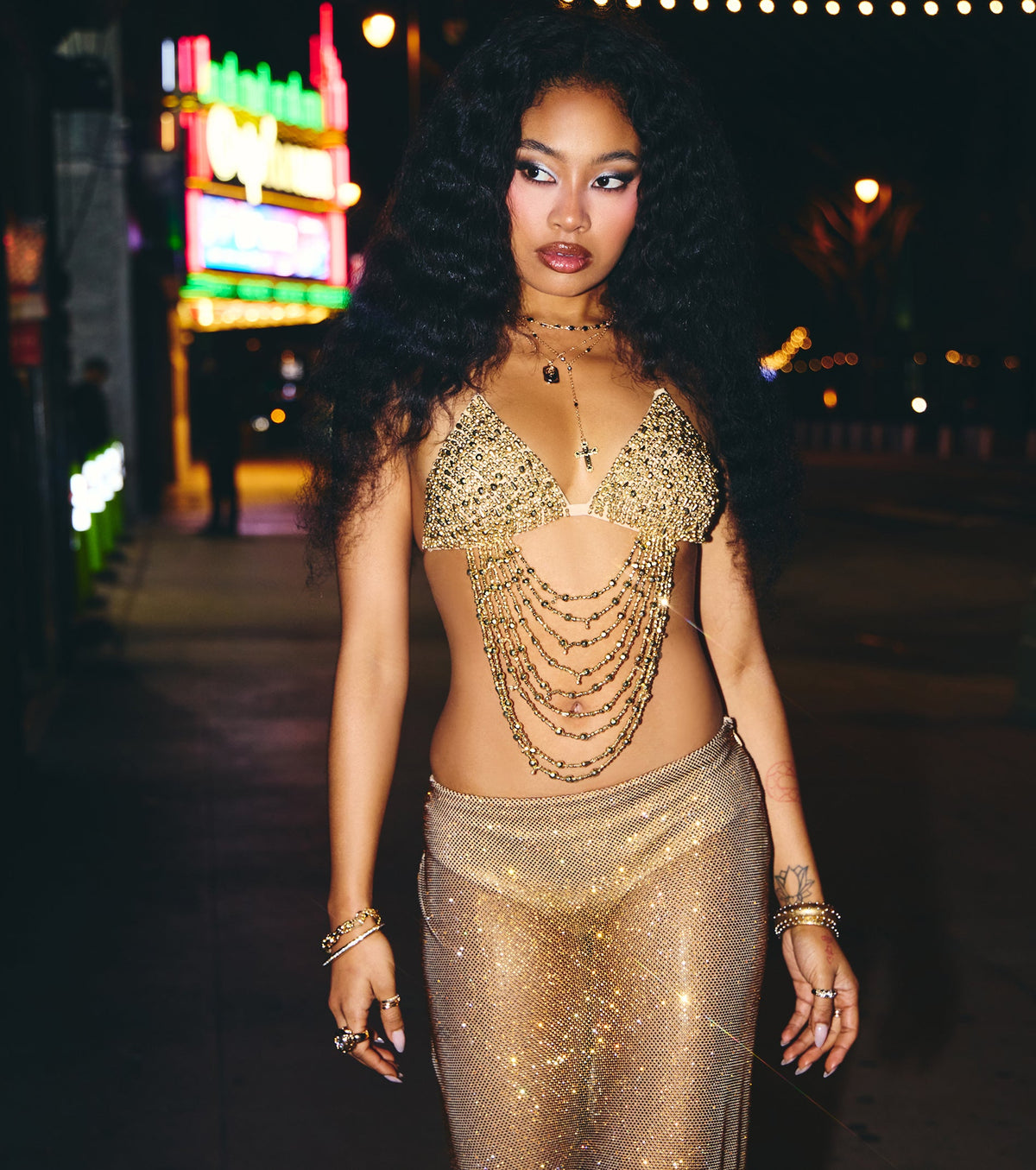 Festival Headliner Beaded Triangle Bralette