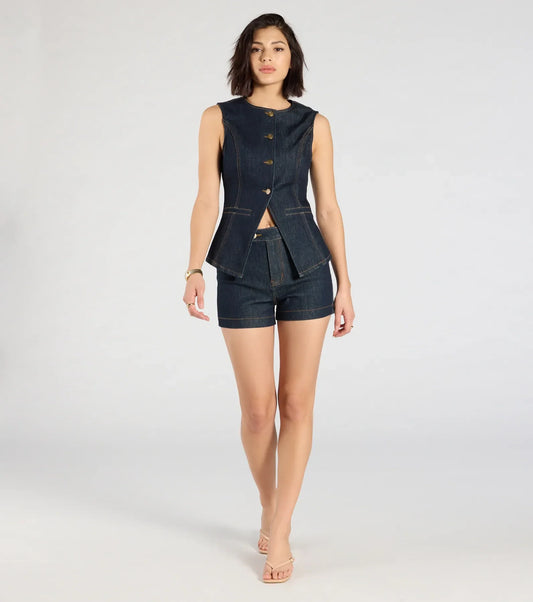 Exceptional Poise High Rise Denim Shorts