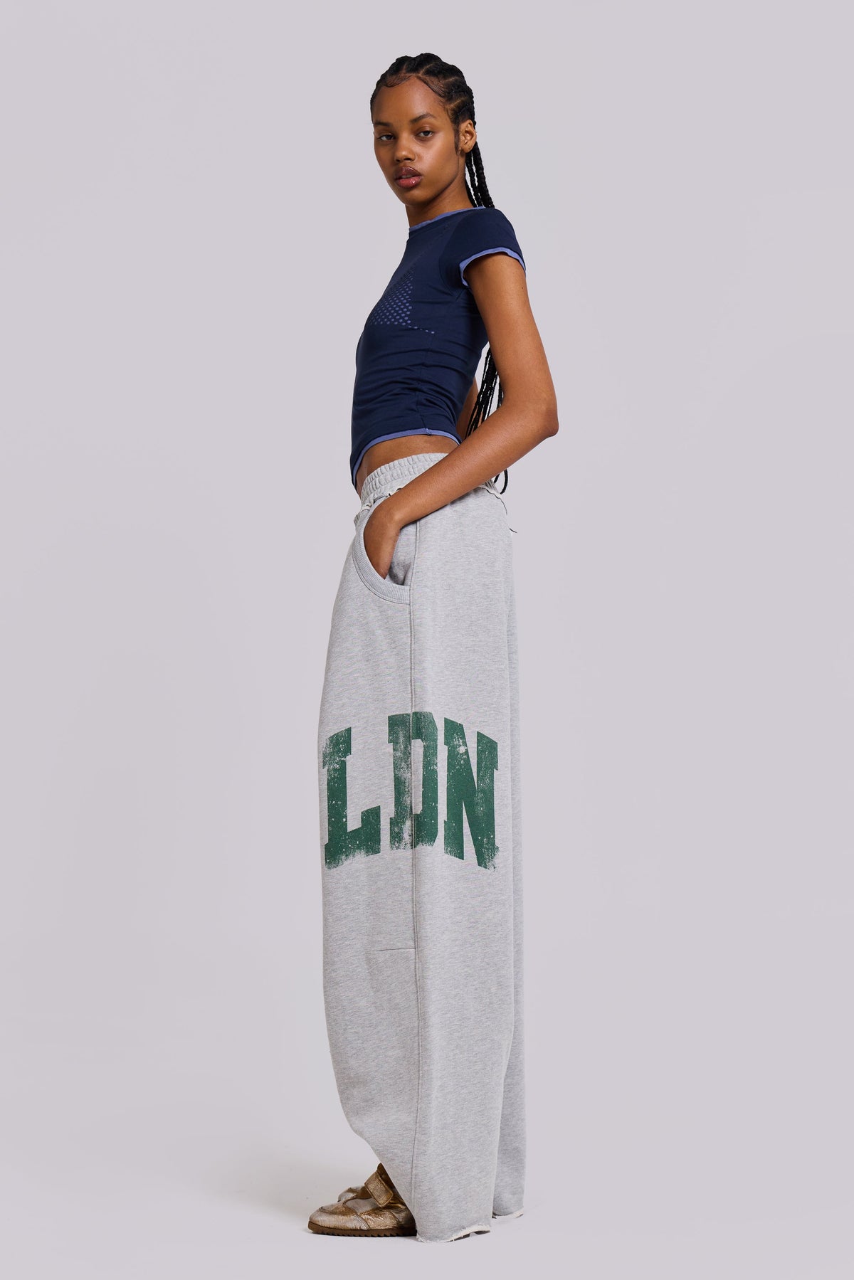 LDN Print Grey Marl Monster Joggers
