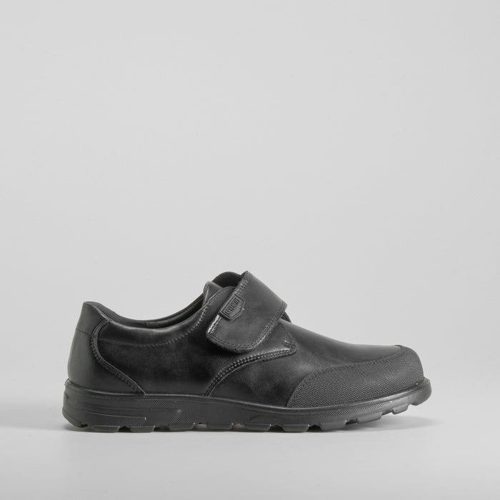 Zapato colegial negro velcro piel SEVEN FIVE