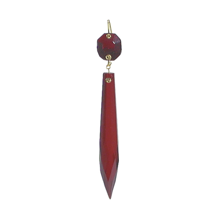 3" Ruby U-Drop Prism, ~4-1/4" overall length (55030R)