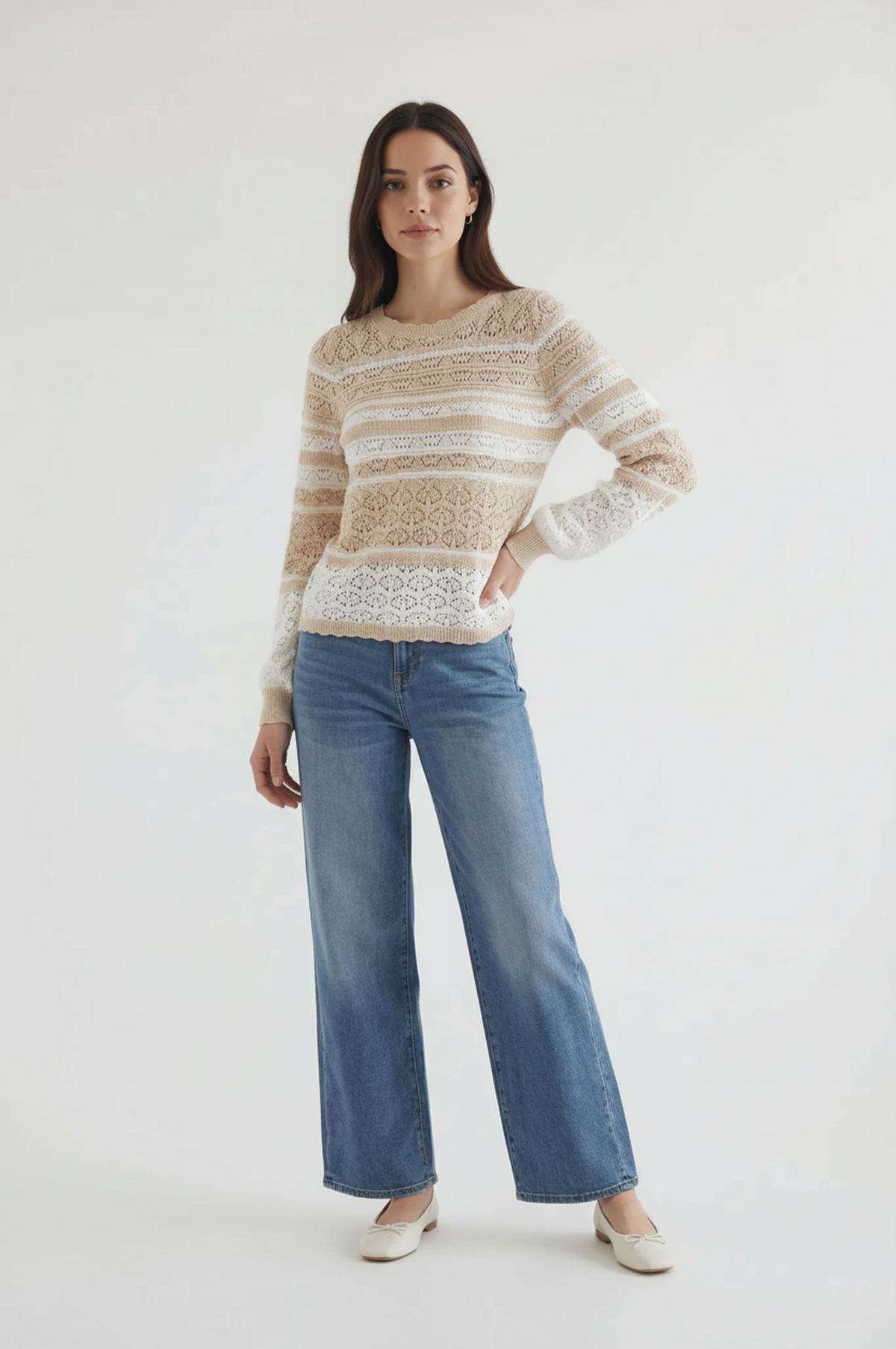 Abbe Scalloped Sweater