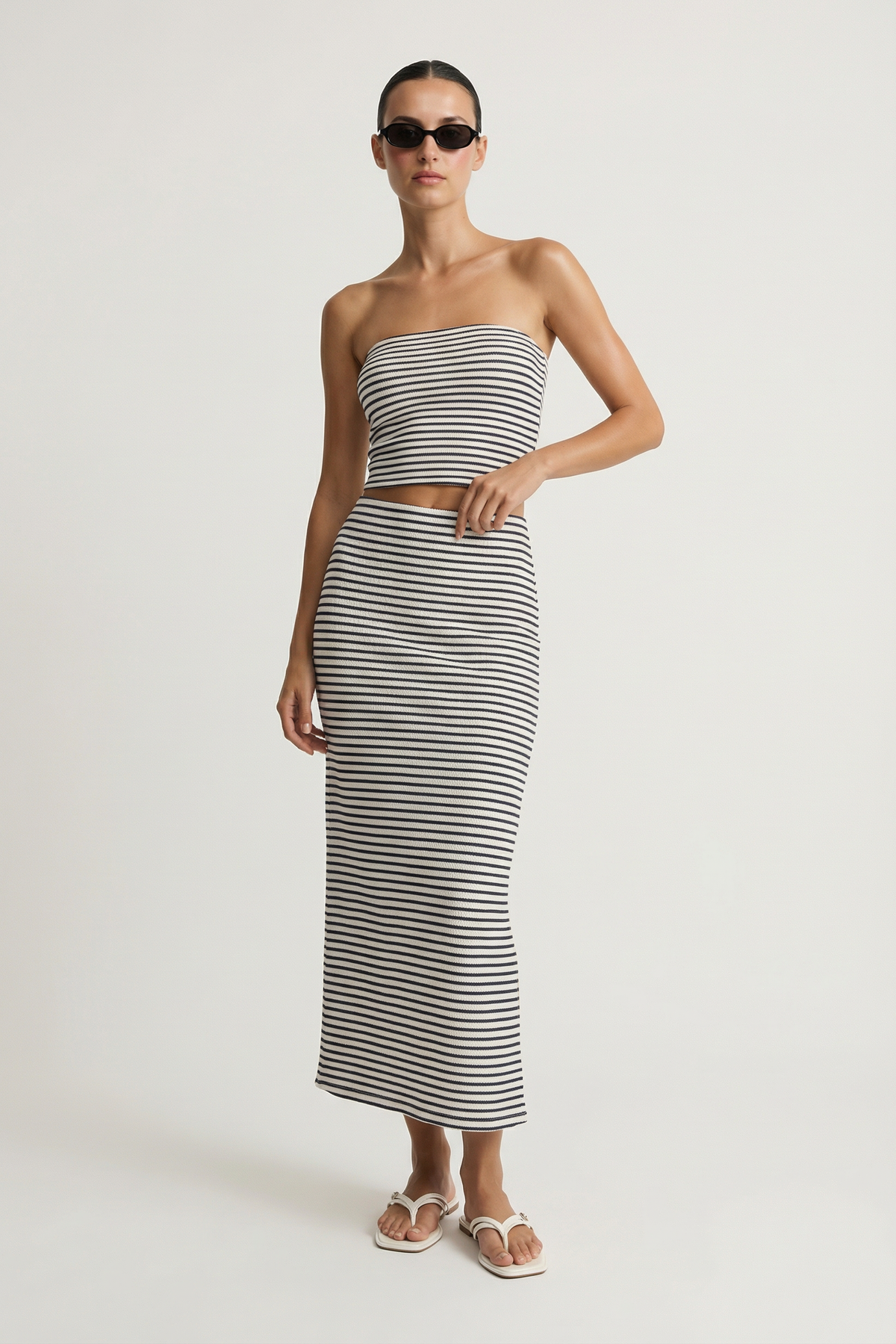 Ainslie Stripe Midi Skirt
