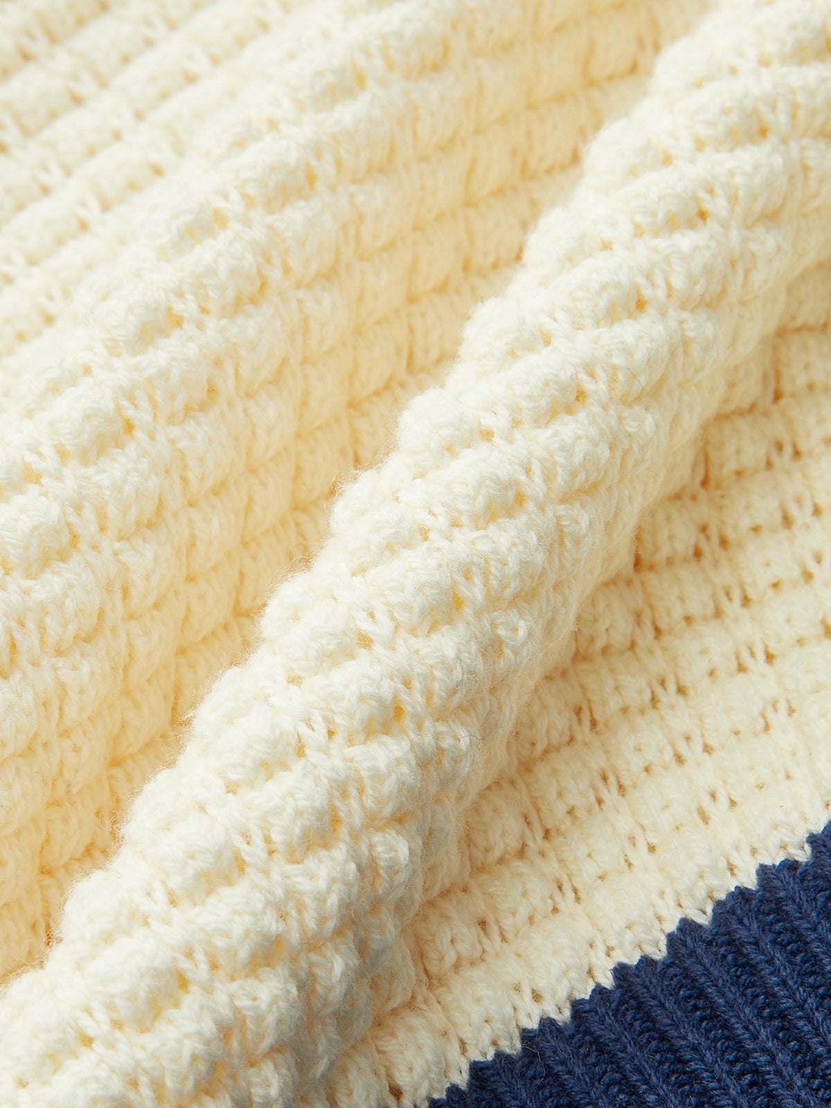 Crochet-Knit Polo Top