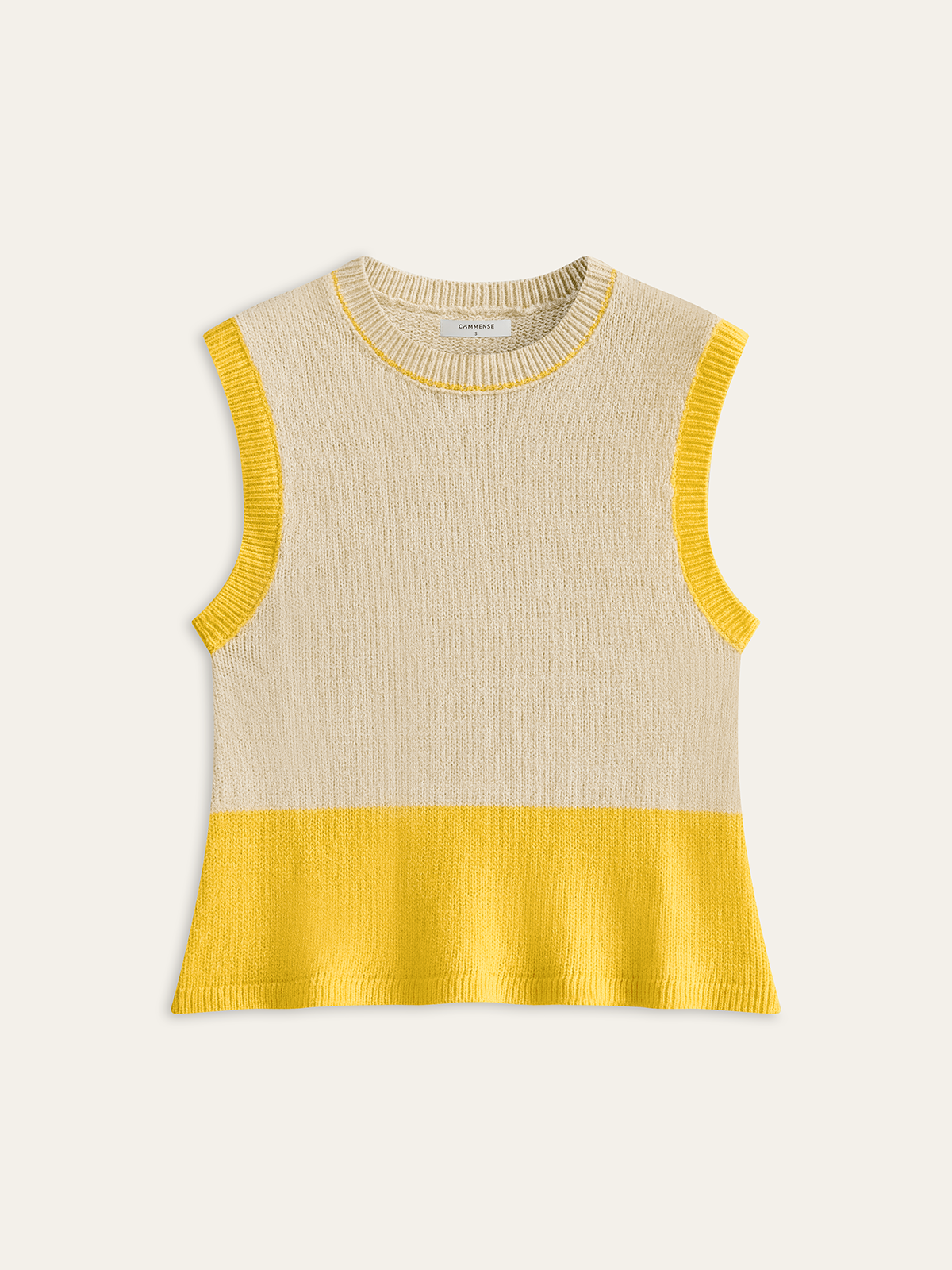 Knitted Colorblock Sweater Vest