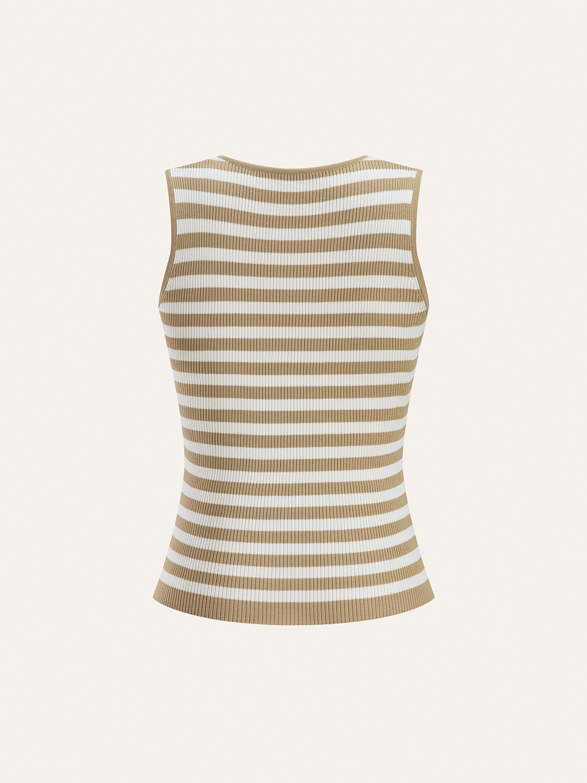 Striped Sleeveless Knit Vest