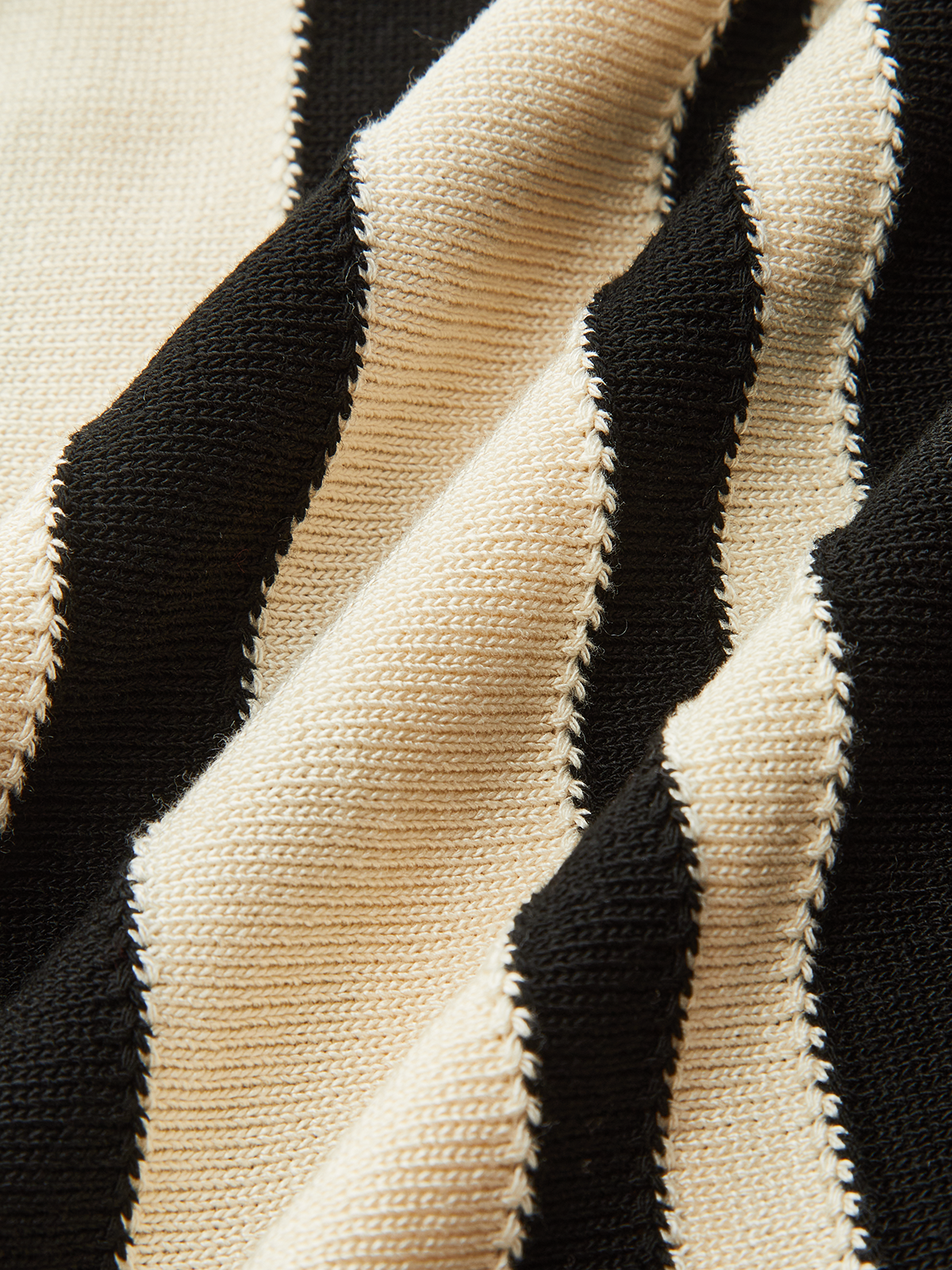Striped Knit High-Waist Pants