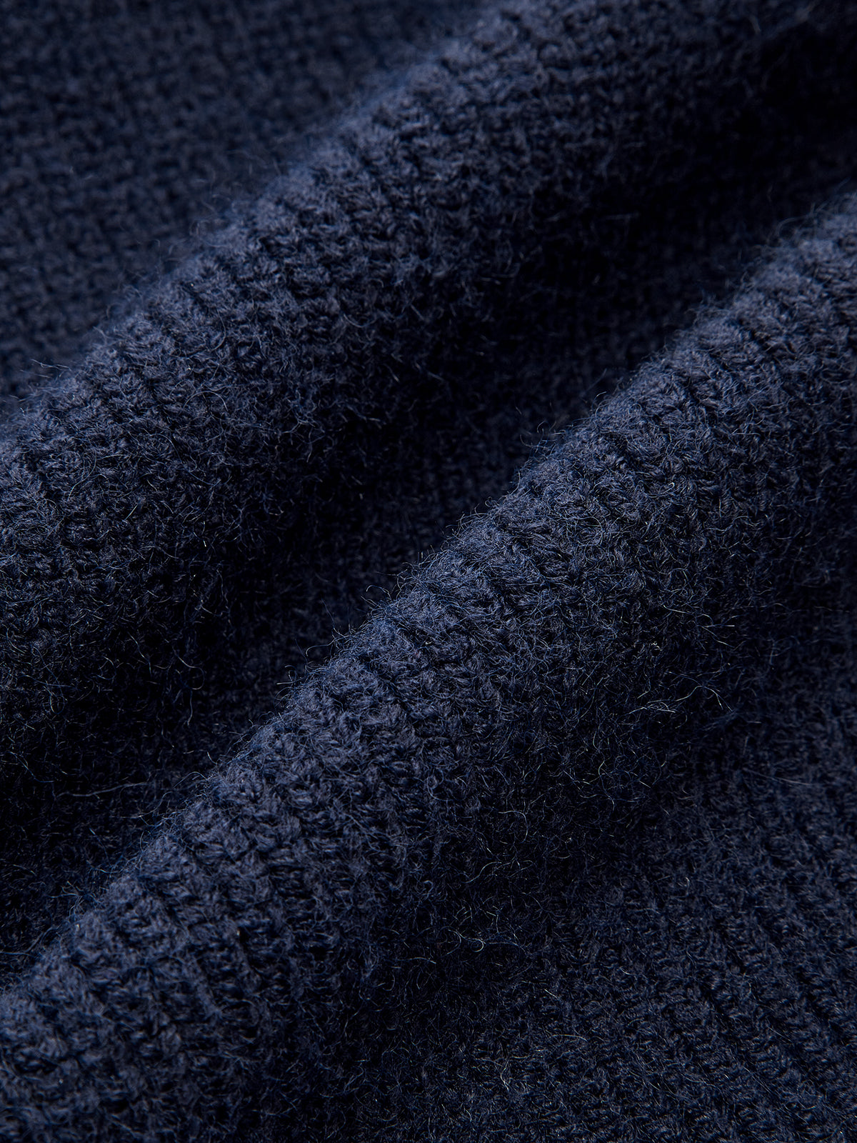 Denim Panel Asymmetric V-Neck Knit Top