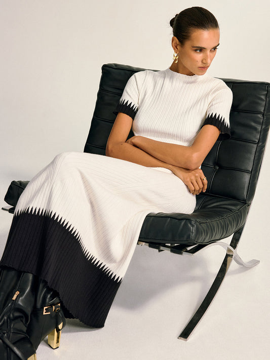 Contrast Detail Knit Co-ord Set