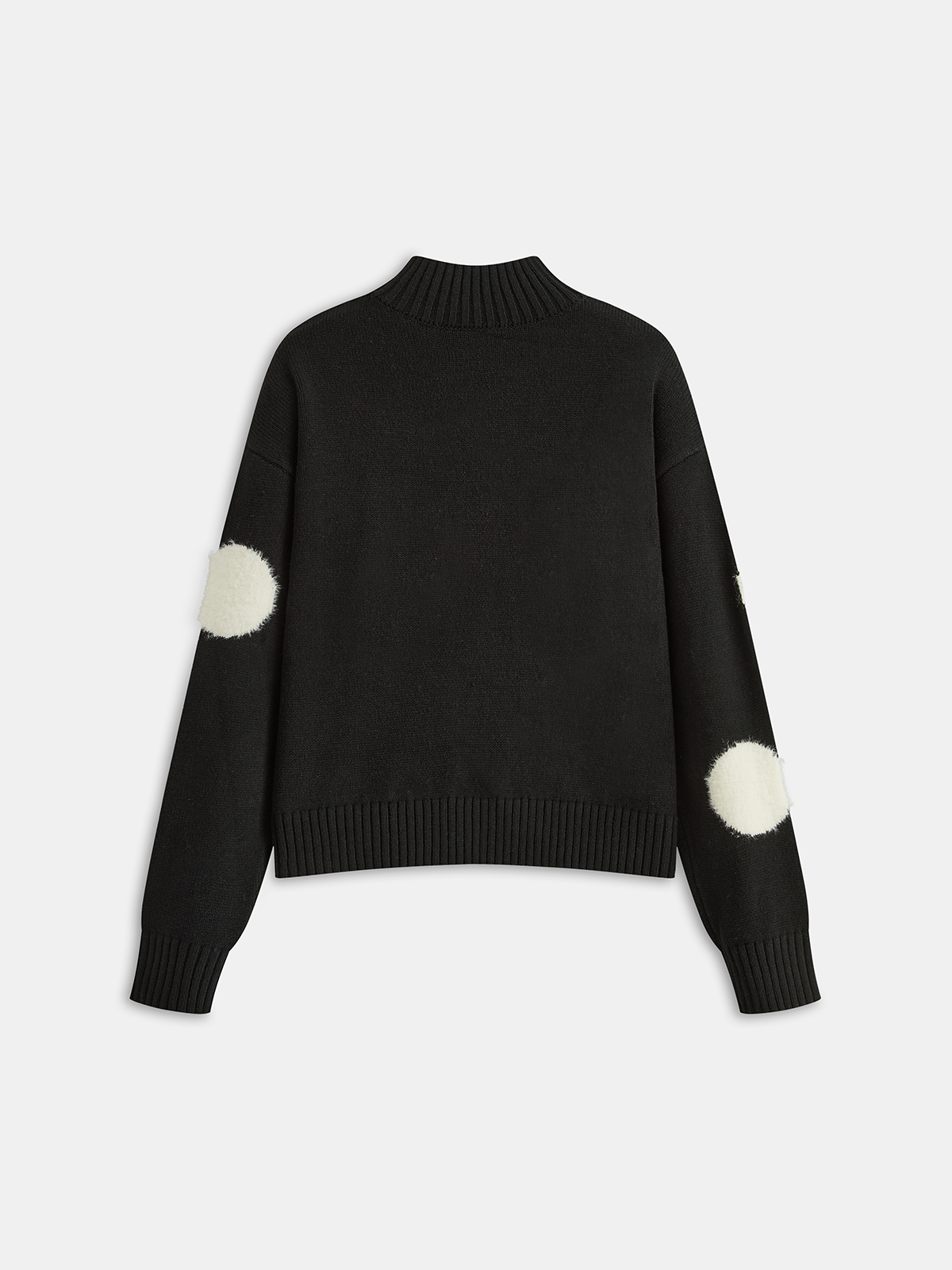 Large Polka Dot Mock Neck Sweater