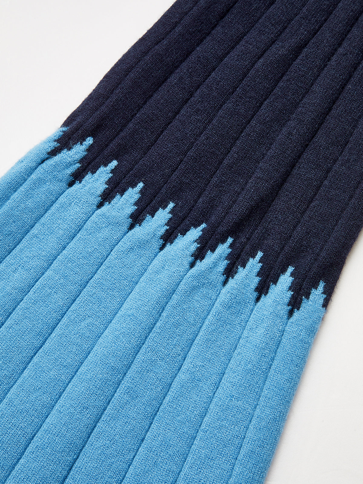 Contrast Flared Cuff Turtleneck Sweater