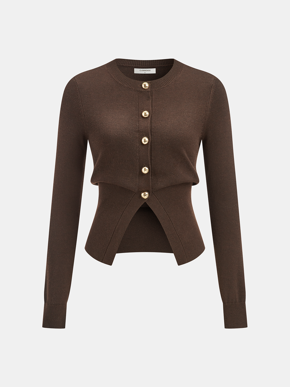 Metal Button Knit Cardigan