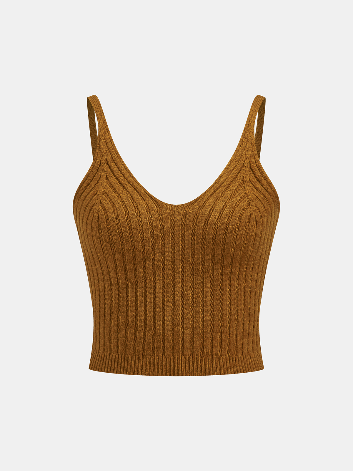 Turtleneck Overlay and Cami Top Knit Two-Piece Set