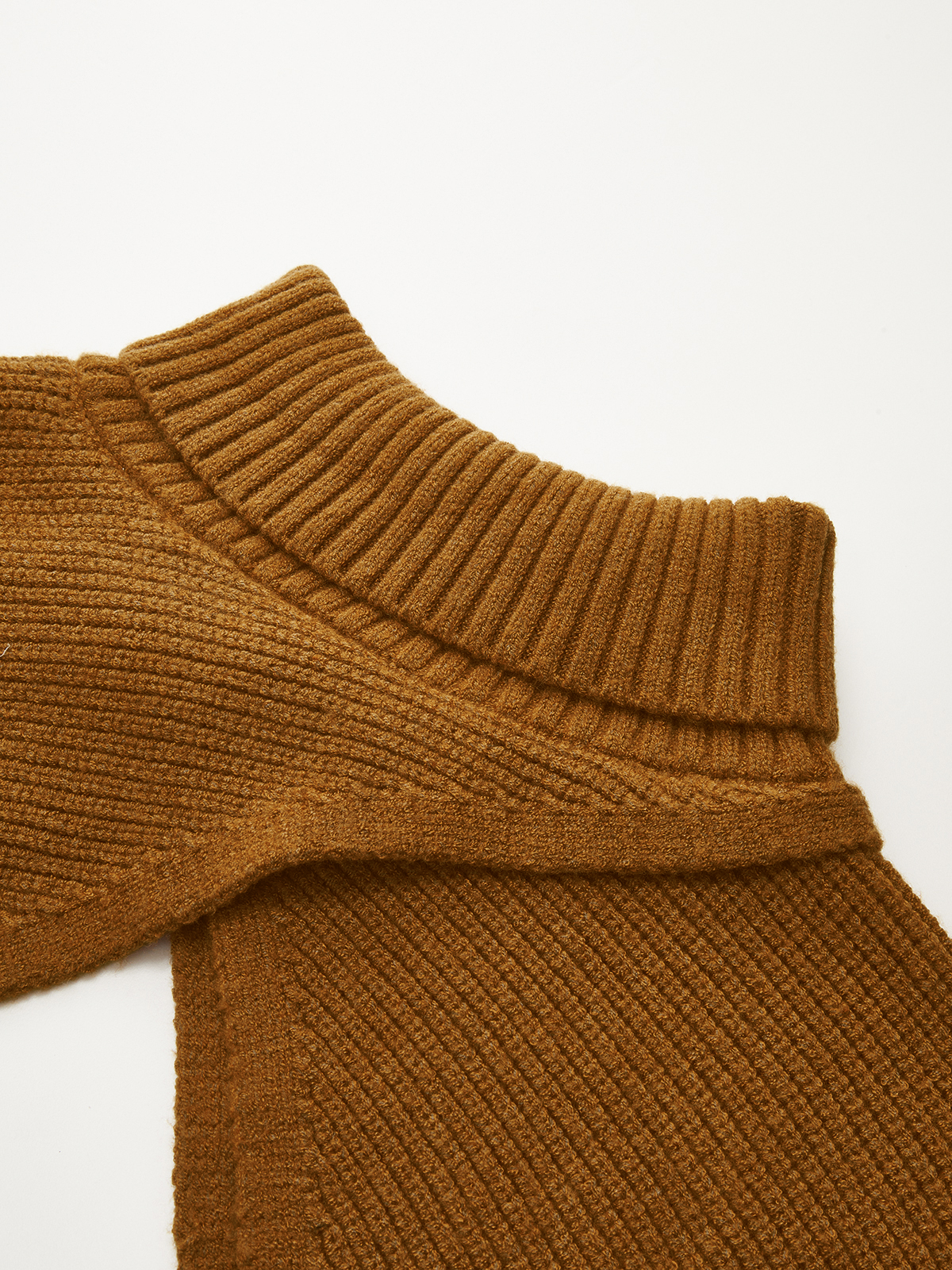 Turtleneck Overlay and Cami Top Knit Two-Piece Set