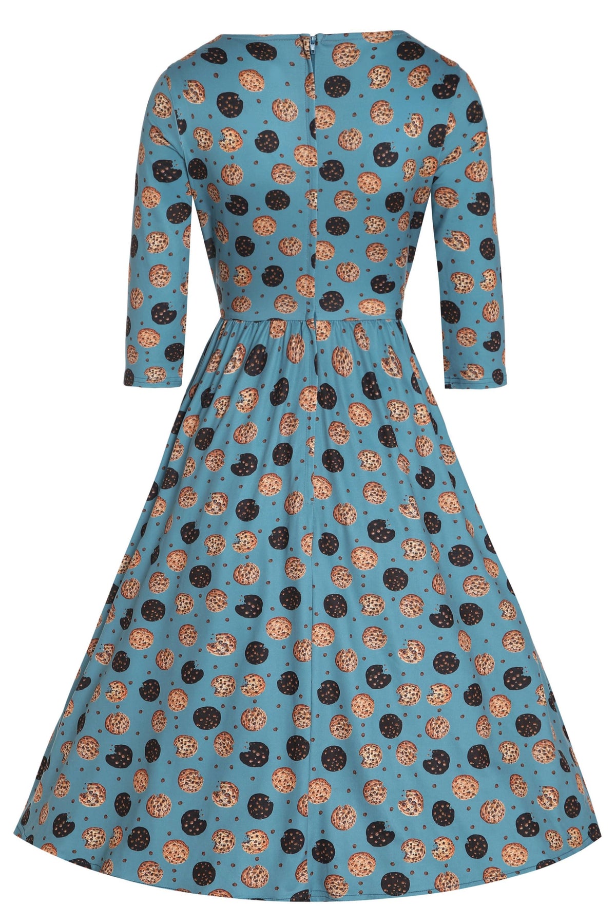 Billie Cookie Blue Long Sleeved Dress