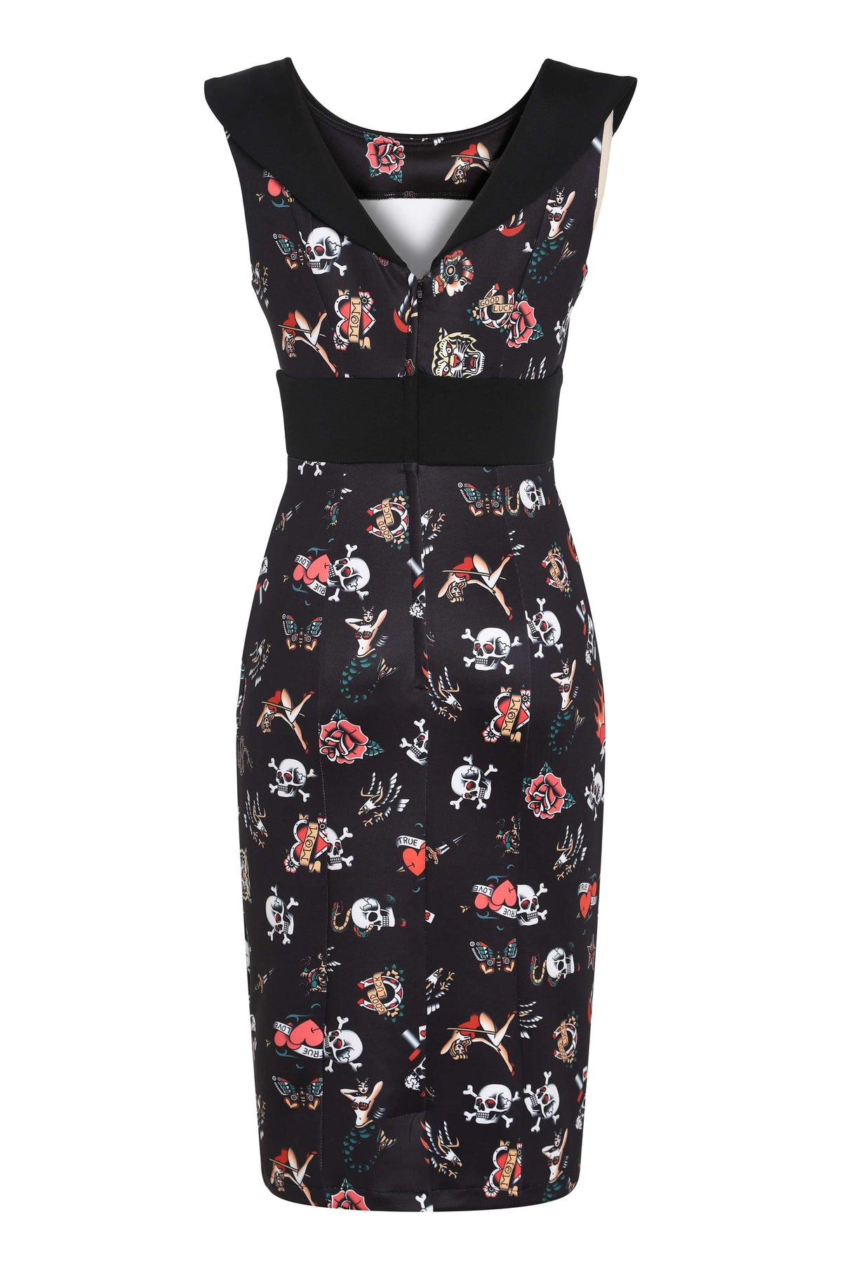 Darla Old School Tattoo Wiggle Dress