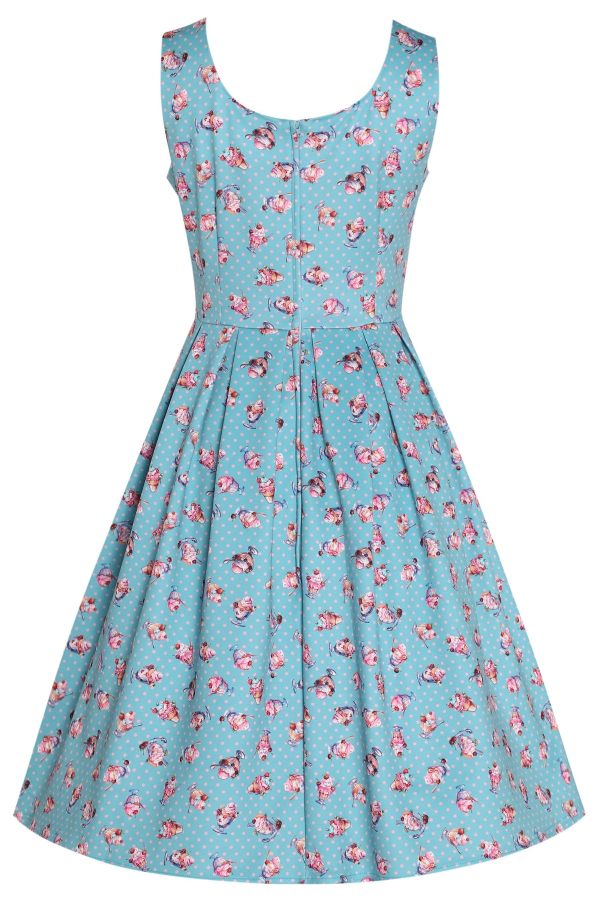Amanda Sundae Blue Flared Dress