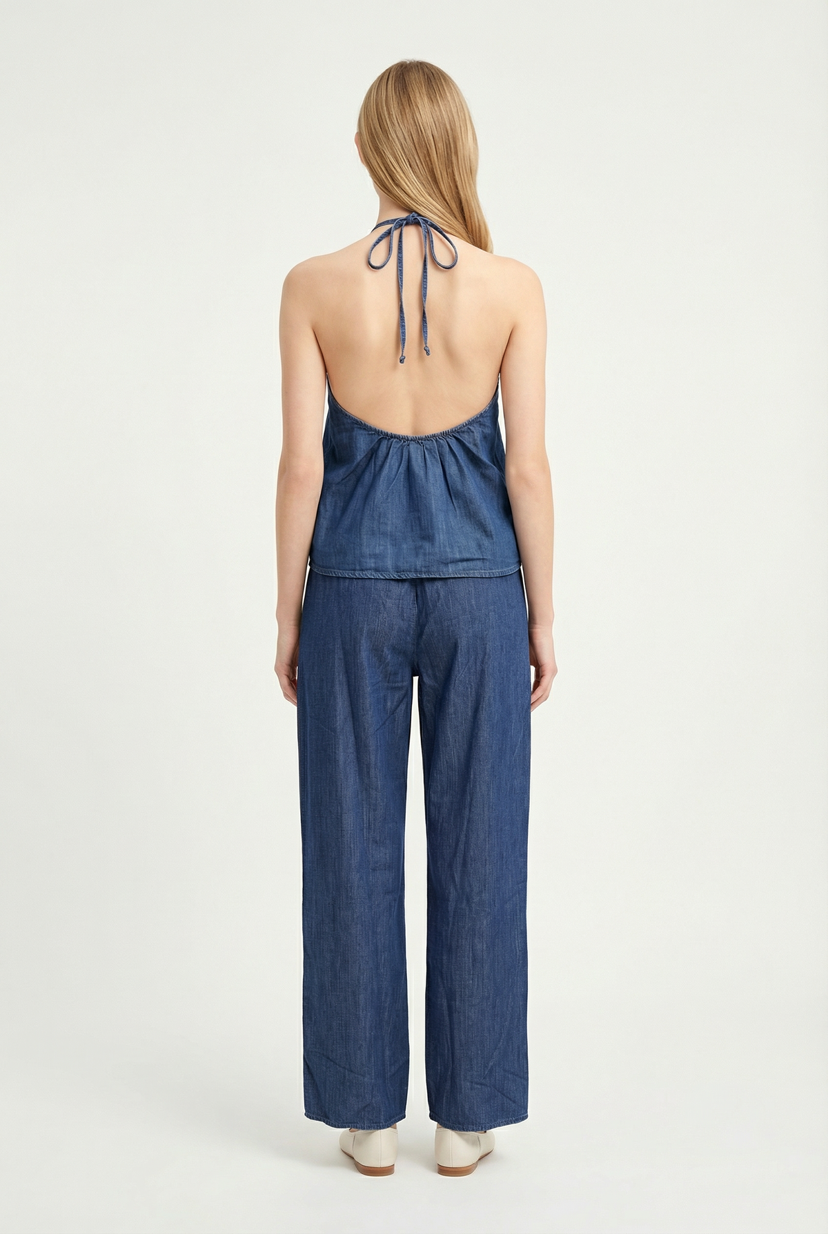 Bowie Denim Tie Waist Pant