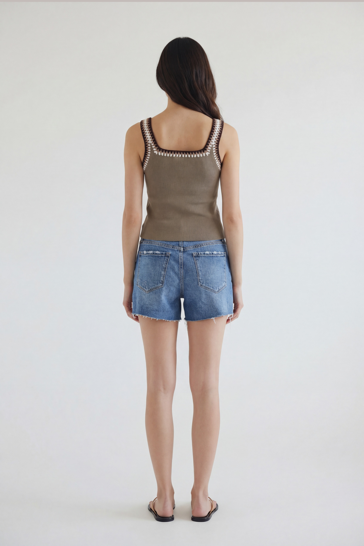 Colette Tri Color Trim Tank