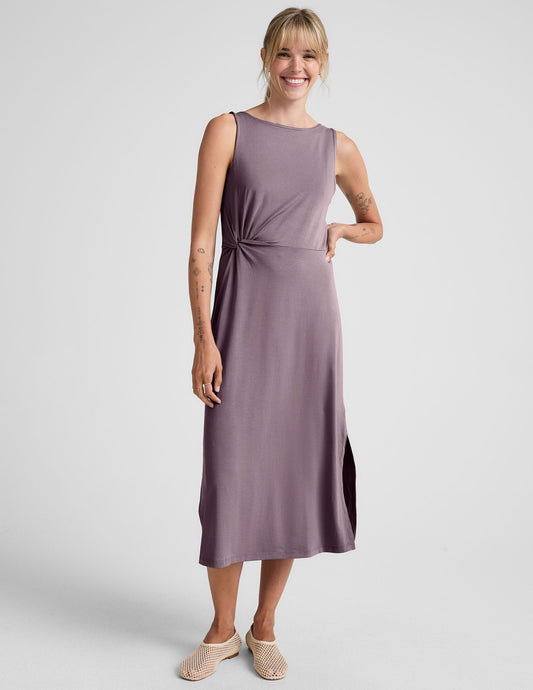 Rotation Side Twist Midi Dress