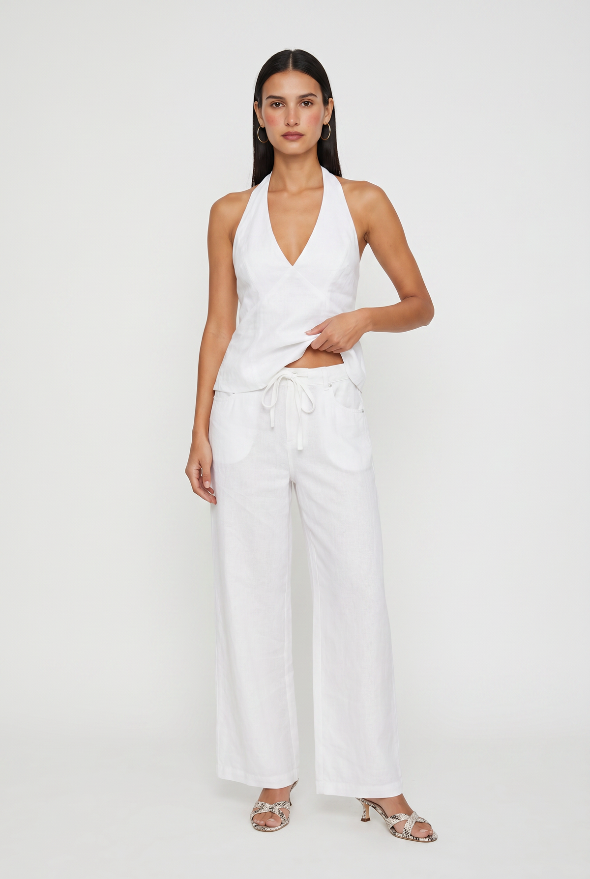 Dune Road Linen Halter Top