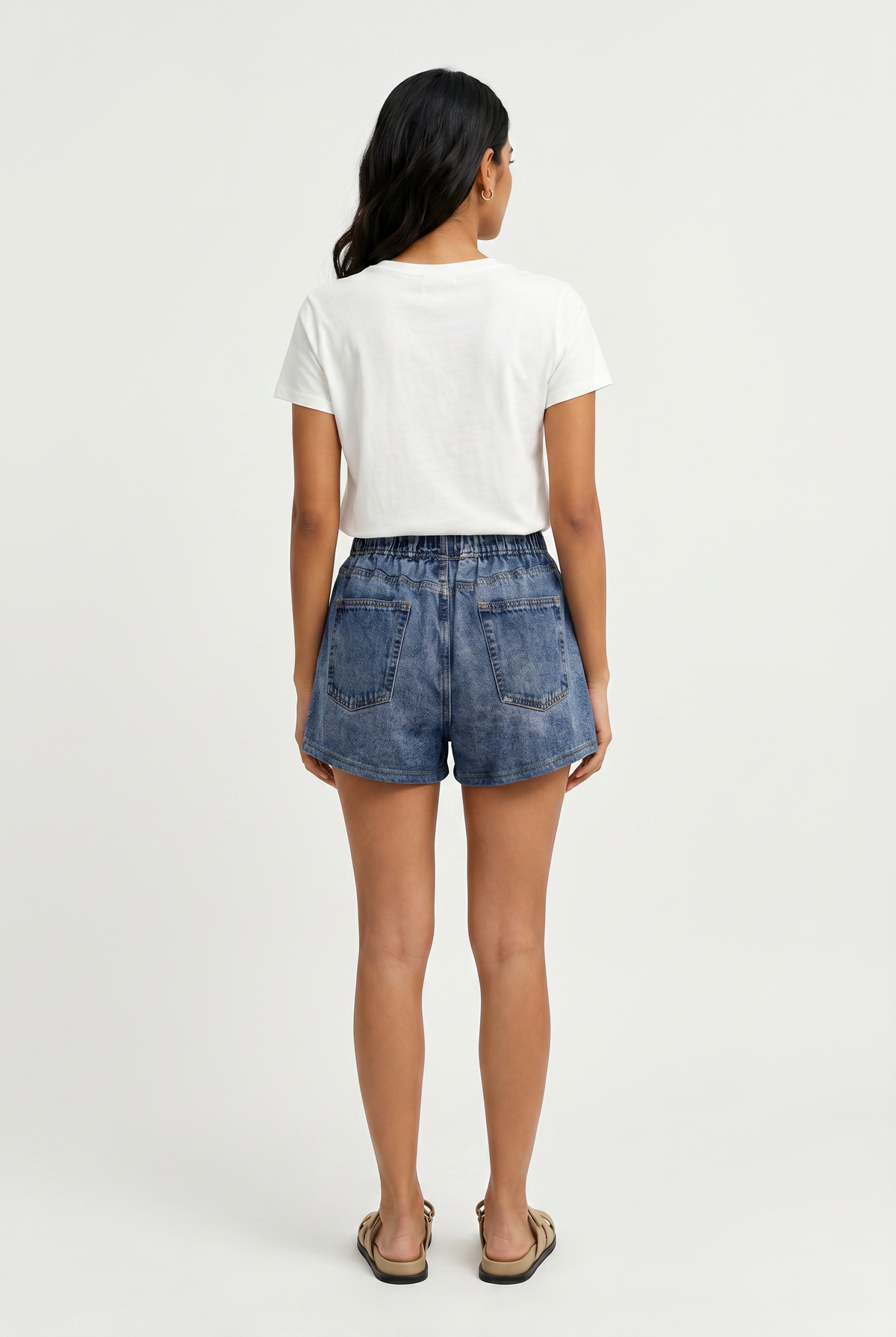 Encino Printed Denim Short