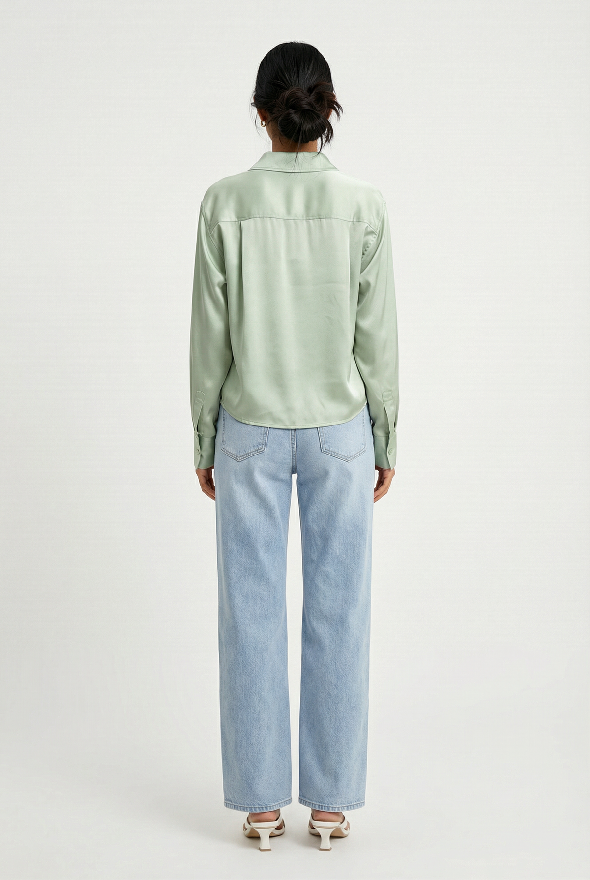 High Low Satin Shirt