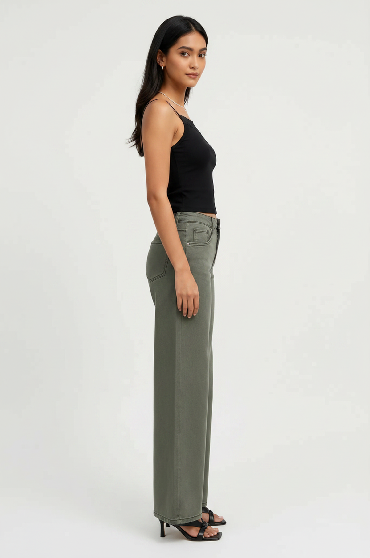 High Rise Wide Leg Vintage Wash