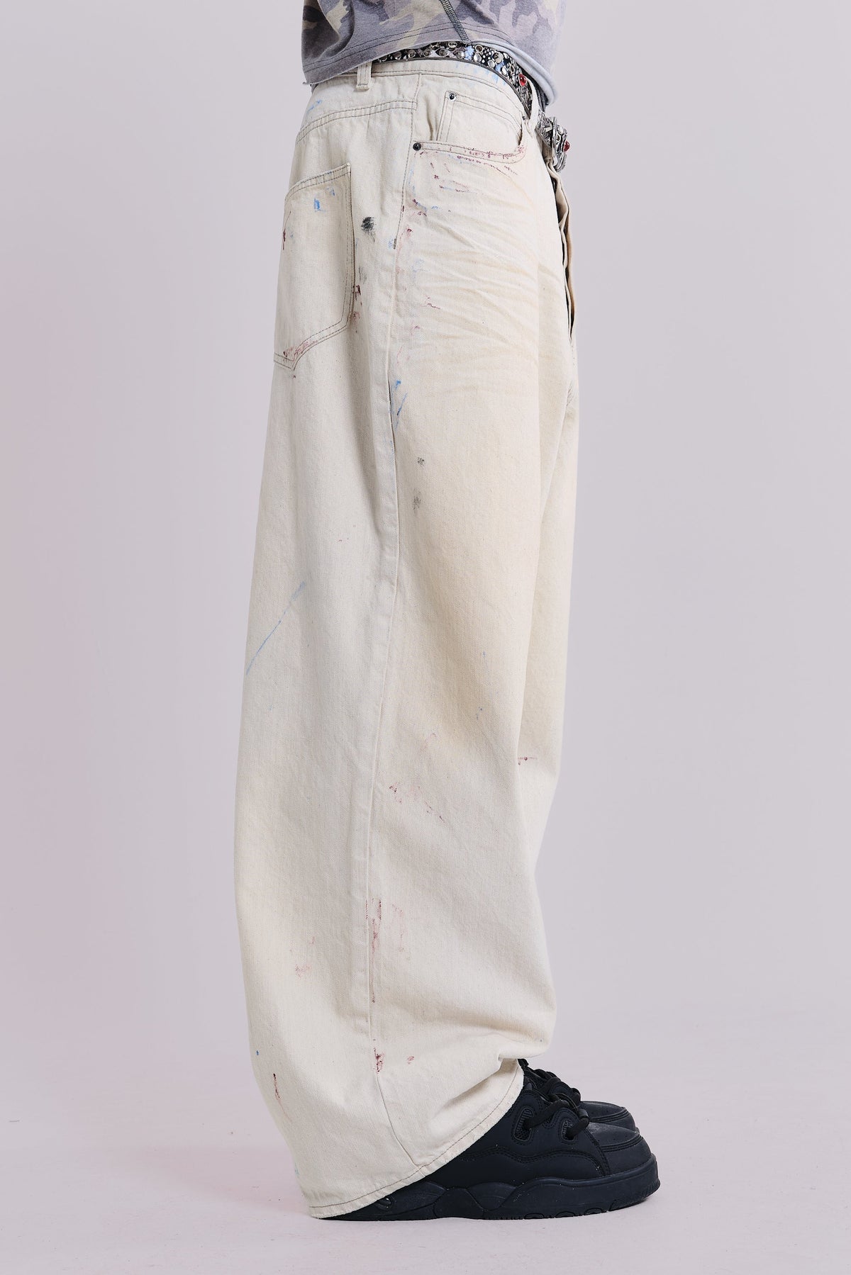 Ecru Paint Colossus Jeans