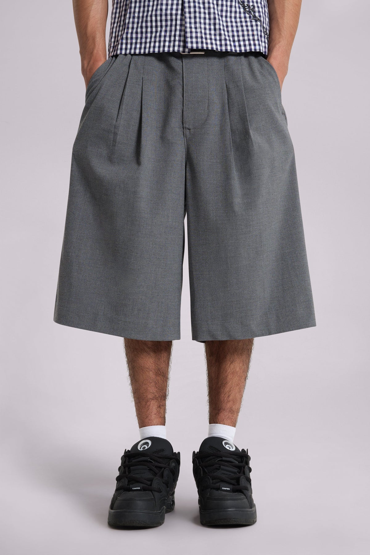 Grey Goliath Tailored Baggy Shorts