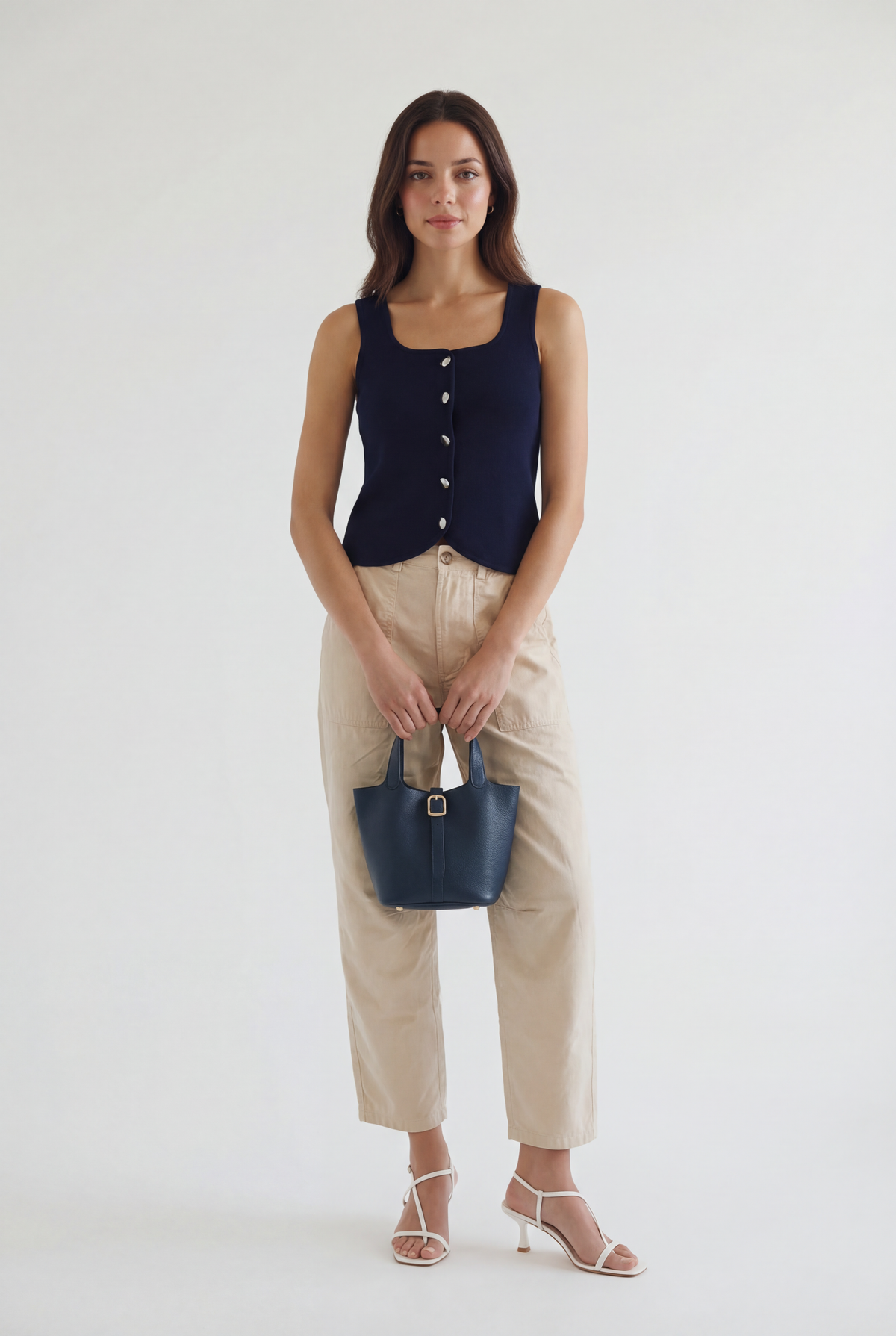 Macie Button Knit Top