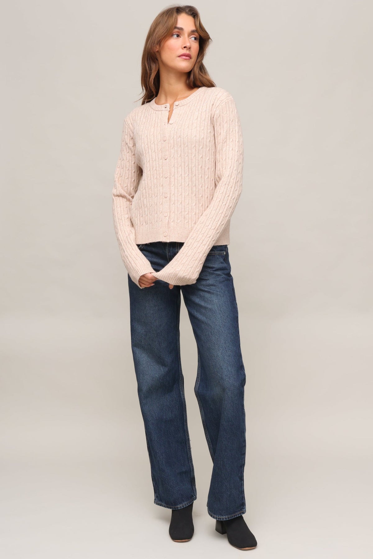 Ralfi Cable Cardigan