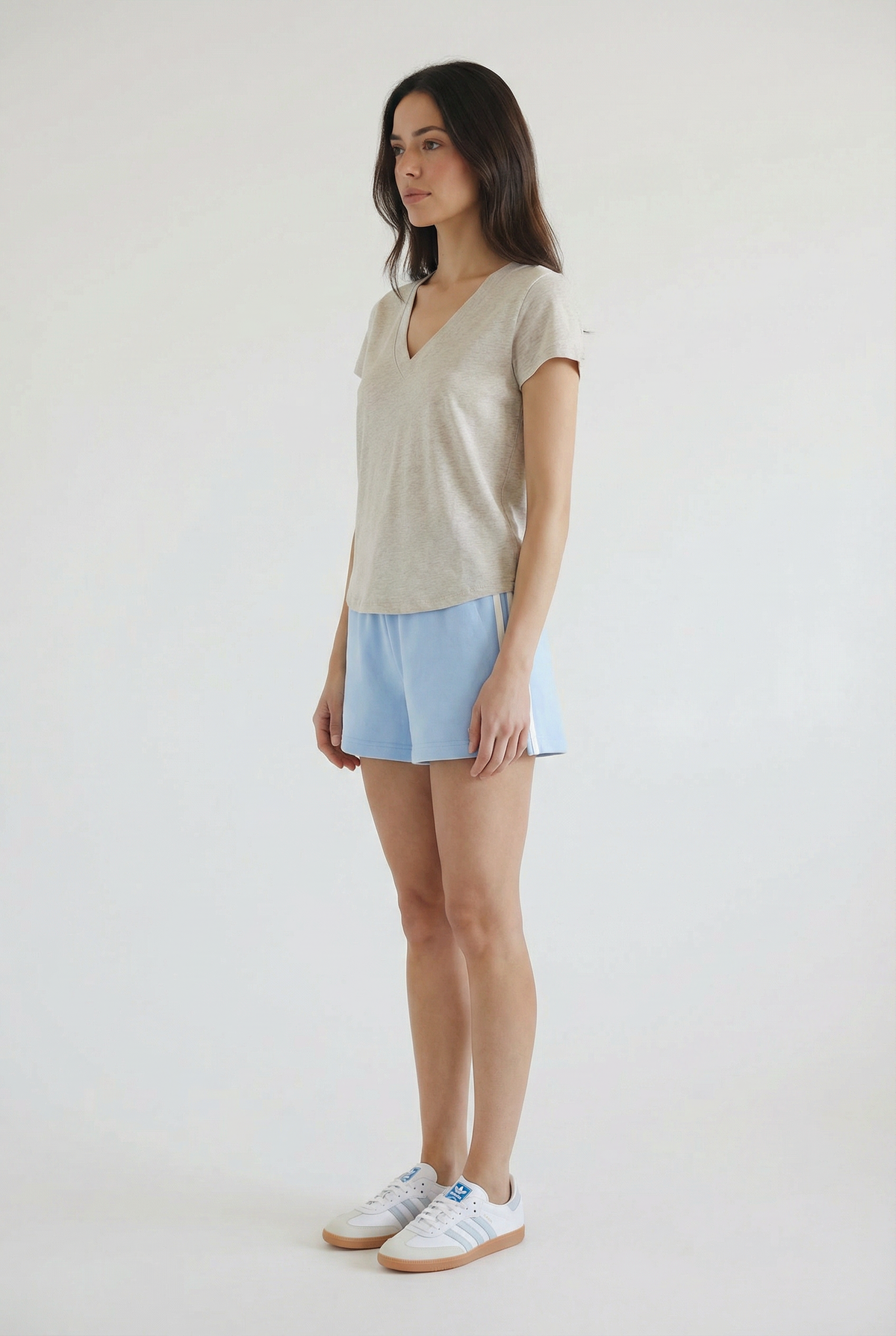 Rosie Linen Jersey V-Neck Tee