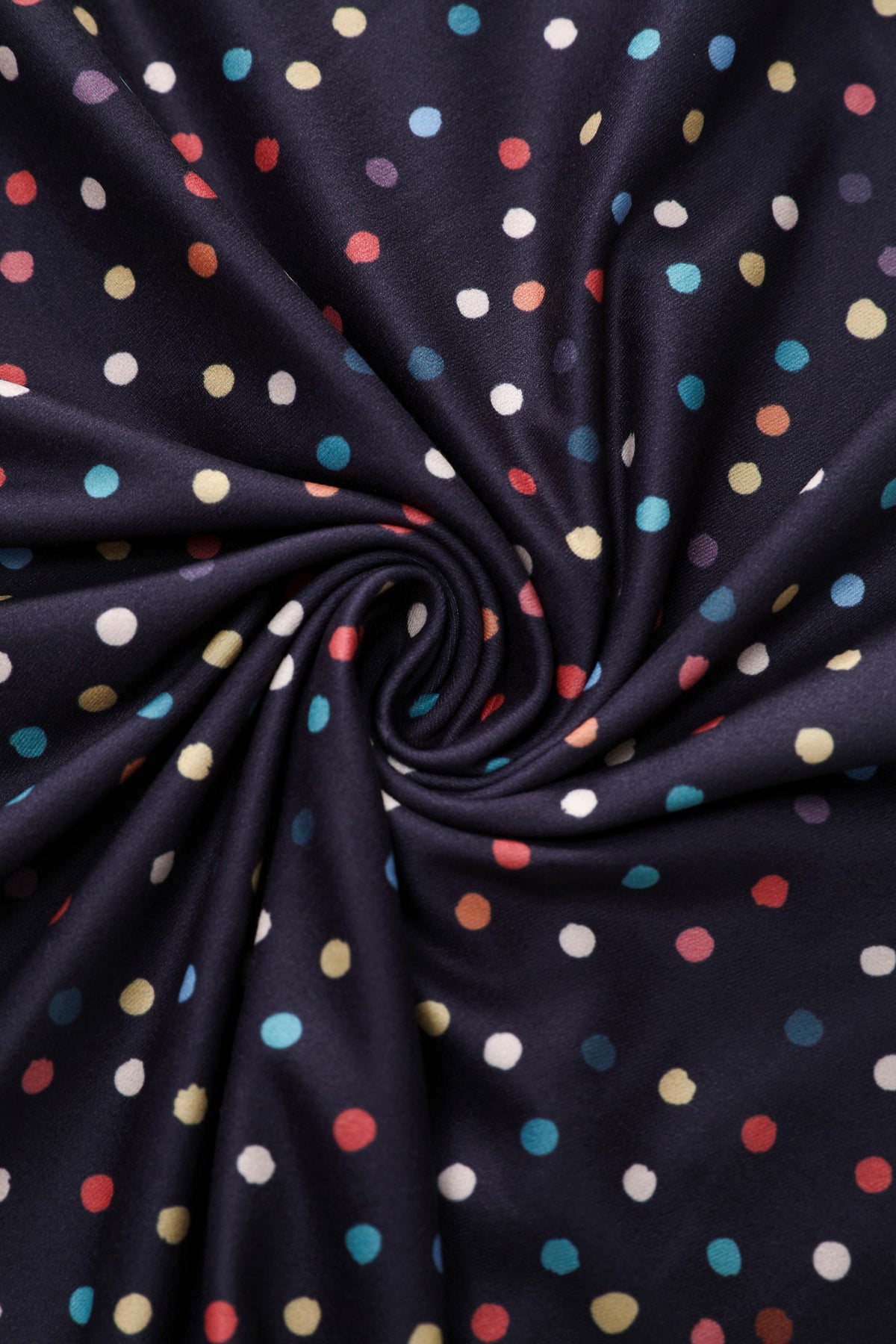 Julia 40s Polka Dot Midi Dress In Black