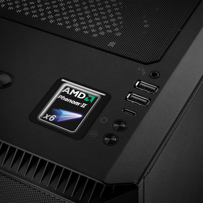 AMD Phenom II "X6" 1"x1" Chrome Effect Domed Case Badge / Sticker Logo