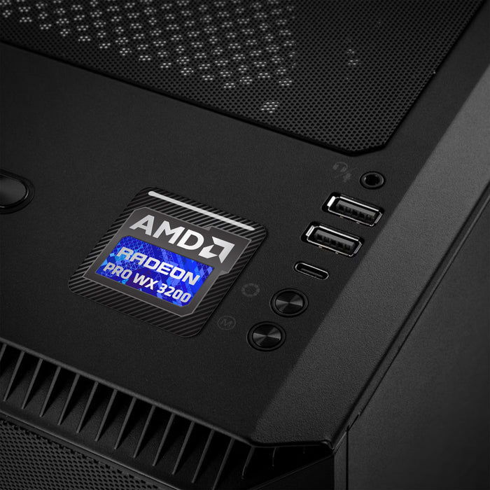 AMD Radeon Pro WX 3200 1"x1" Chrome Effect Domed Case Badge / Sticker Logo